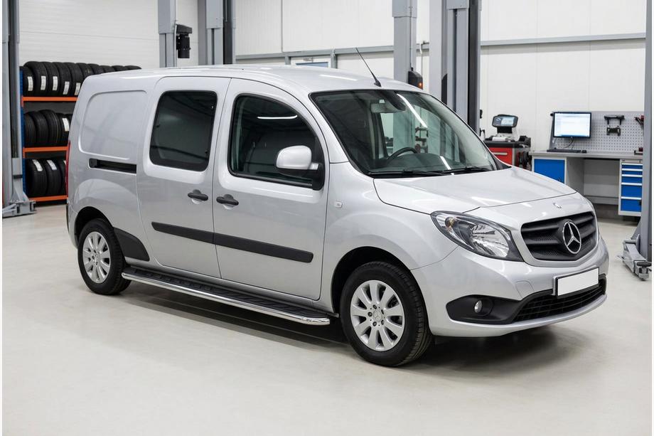 Mercedes Citan 2013–2021 Maydos V1 sivuastinlaudat (2 kpl, alumiini / ruostumaton teräs) Image
