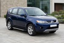 Mitsubishi Outlander 2006–2012 Duru sivuportaat (2 kpl, alumiini) kuva 1