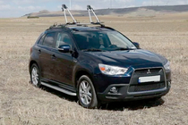 Mitsubishi Outlander 2006–2012 Tayga Grey -sivuaskelmat (2 kpl, alumiini) kuva 6