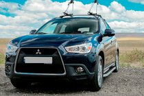 Mitsubishi Outlander 2006–2012 Tayga Grey -sivuaskelmat (2 kpl, alumiini) kuva 7