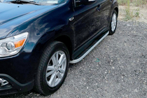 Mitsubishi Outlander 2006–2012 Tayga Grey -sivuaskelmat (2 kpl, alumiini) kuva 5