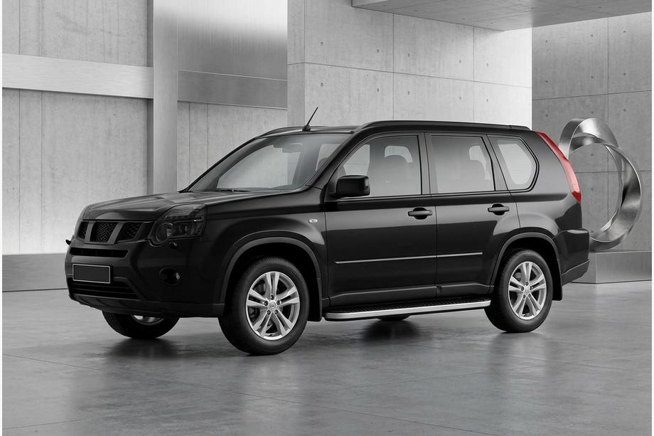 Nissan X-trail T31 2007–2014 Tayga Grey -sivuaskelmat (2 kpl, alumiini) Image