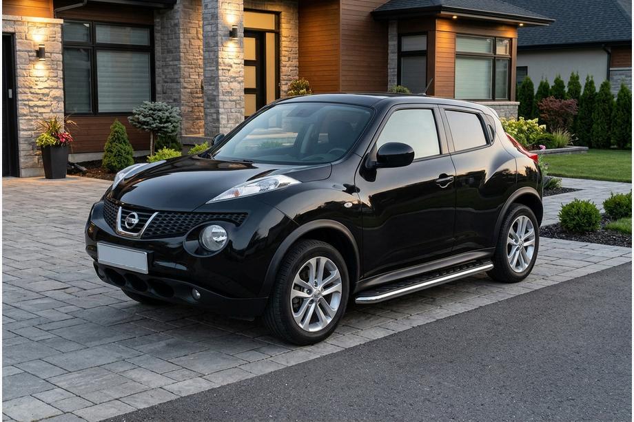Nissan Juke 2010–2019 Maydos V1 sivuportaat (2 kpl, alumiini ↗ ruostumaton teräs) Image
