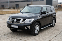 Nissan Patrol Y62 2010–2024 Tayga Grey -sivuaskelmat (2 kpl, alumiini) kuva 1