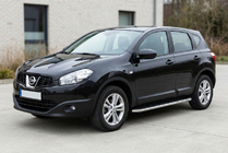 Nissan Qashqai 2010–2014 Maydos V1 sivuportaat (2 kpl, alumiini ↗ ruostumaton teräs) kuva 1