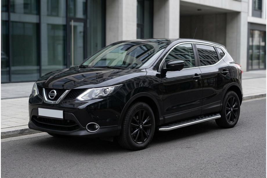 Nissan Qashqai 2014–2021 Maydos V1 sivuportaat (2 kpl, alumiini ↗ ruostumaton teräs) Image