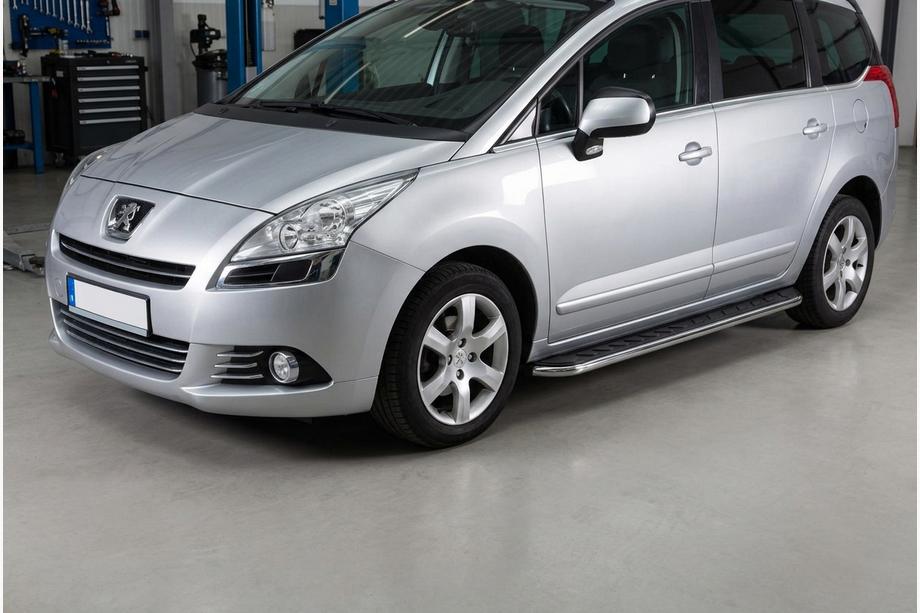 Peugeot 5008 2009–2016 Maydos V1 sivuportaat (2 kpl, alumiini ↗ ruostumaton teräs) Image