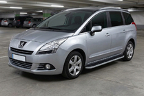 Peugeot 5008 2009–2016 Tayga Grey -sivuaskelmat (2 kpl, alumiini) kuva 1