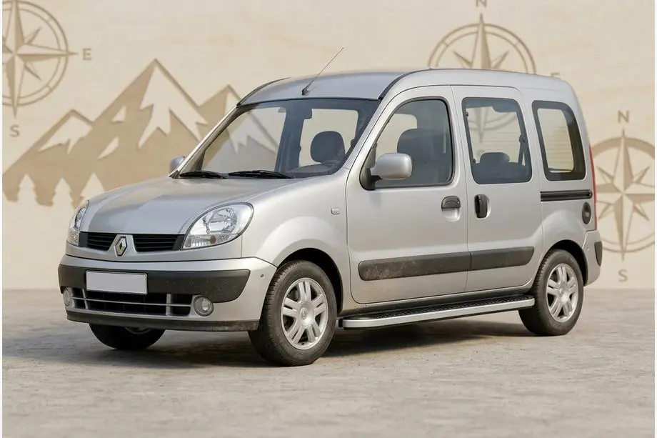 Renault Kangoo 1998–2008 Tayga Grey -sivuaskelmat (2 kpl, alumiini) Image