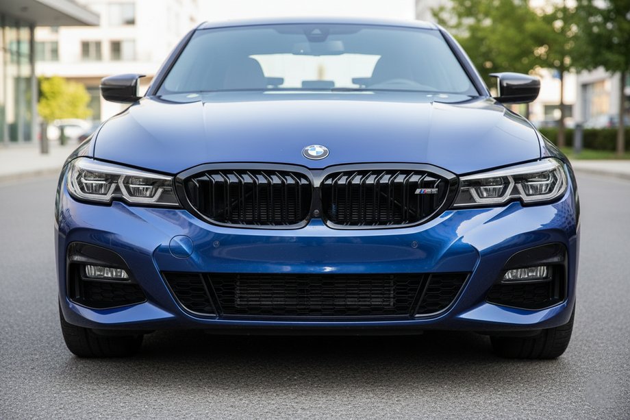 BMW 3-sarja G20/G21 2018– Munuaismaski M-Look V1 (2018-2022, kiiltävä musta) Kamerapaikalla Image