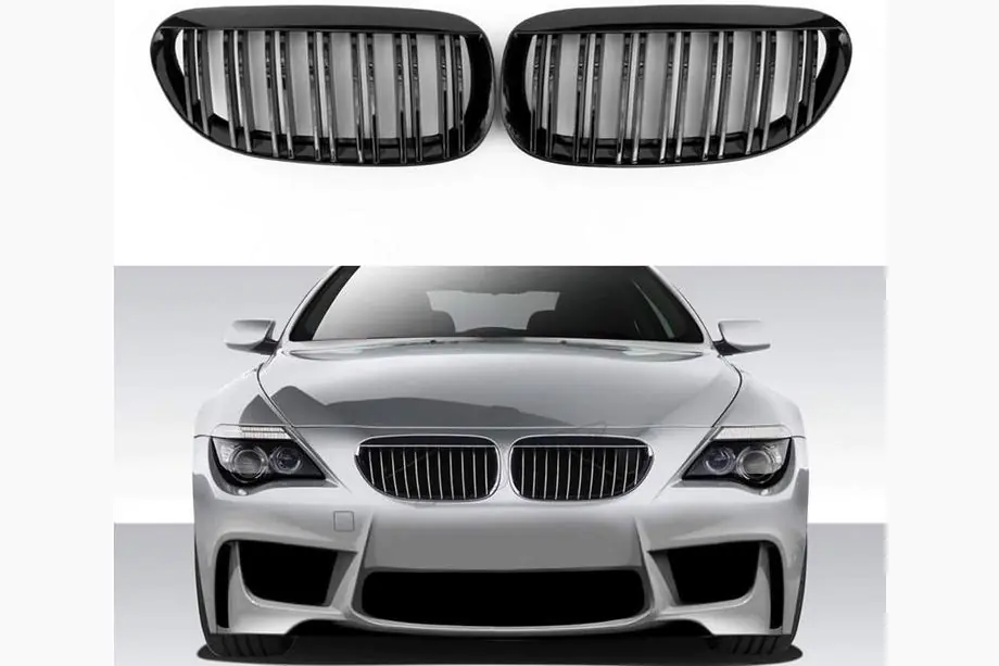 BMW 6-sarja E63/E64 2003–2010 Munuaissäleiköt M-Look (kiiltävän musta) Image