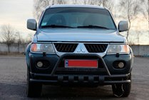 Mitsubishi Pajero Sport 1996–2007 Etusuojakaari ST015WT Black (ruostumaton teräs) kuva 2