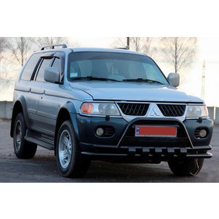 Etusuojakaari ST015WT Black (ruostumaton teräs) Mitsubishi Pajero Sport 1996–2007 kuva 3