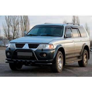 Etusuojakaari ST015WT Black (ruostumaton teräs) Mitsubishi Pajero Sport 1996–2007 kuva 1