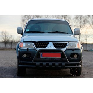 Etusuojakaari ST015WT Black (ruostumaton teräs) Mitsubishi Pajero Sport 1996–2007 kuva 2