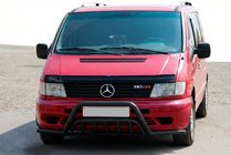 Mercedes Vito W638 1996–2003 Karjapuskuri sivuputkilla WT002 Plus Black (ruostumaton teräs) kuva 1