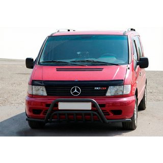Karjapuskuri sivuputkilla WT002 Plus Black (ruostumaton teräs) Mercedes Vito W638 1996–2003 kuva 1