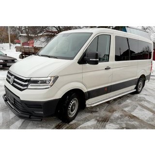 Etupuskurisuoja ST085 Black (ruostumaton teräs) Volkswagen Crafter 2016– kuva 1
