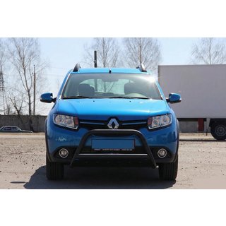 Etukaari WT006 Black (ruostumaton teräs) Renault Sandero 2013–2022 kuva 1