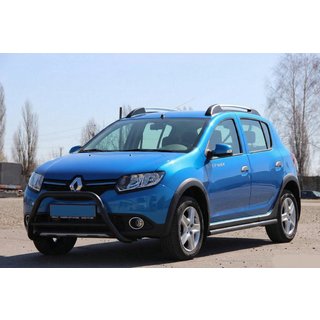 Etukaari WT006 Black (ruostumaton teräs) Renault Sandero 2013–2022 kuva 4