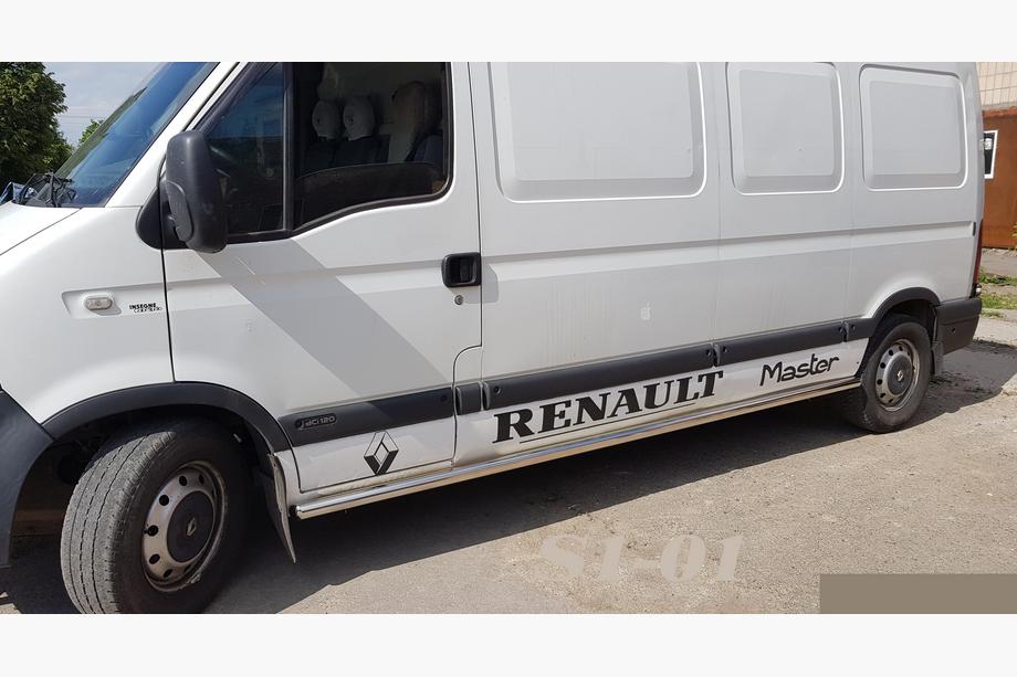 Renault Master 1998–2010 Sivupalkit (2 kpl, ruostumaton teräs) Pitkä akseliväli Image