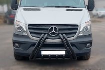 Mercedes Sprinter W906 2006–2018 Bullbar F1-01 Black (2013-2018, ruostumaton teräs) kuva 2