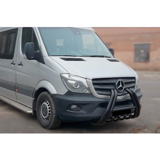 Bullbar F1-01 Black (2013-2018, ruostumaton teräs) Mercedes Sprinter W906 2006–2018 kuva 1