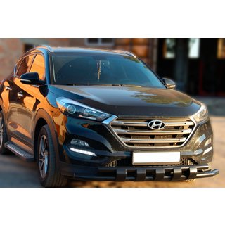 Keulaputki Shark Black (ruostumaton teräs) Hyundai Tucson TL 2016–2021