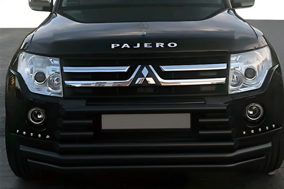 Mitsubishi Pajero Wagon IV 2006–2021 Etusuojakaari ST015-9 Black (ruostumaton teräs) Image