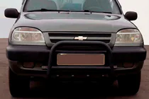 Chevrolet Niva 1998–2020 Karjapuskuri QT006 Black (ruostumaton teräs) kuva 1