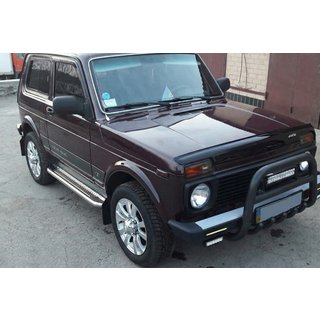 Karjapuskuri QT006 Black (ruostumaton teräs) Lada Niva ja Urban 1977– kuva 1