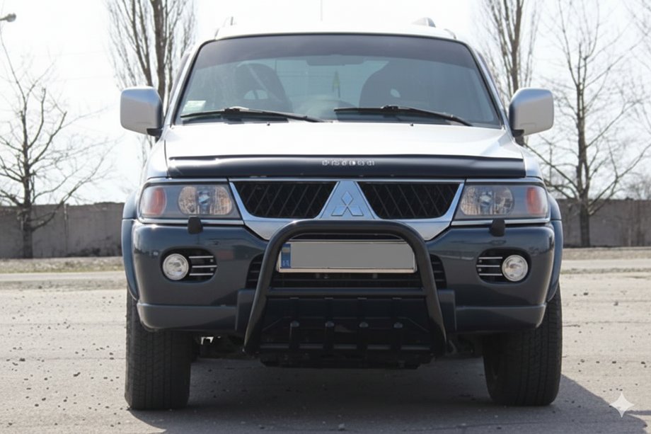 Mitsubishi Pajero Sport 1996–2007 Karjapuskuri QT006 Black (ruostumaton teräs) Image