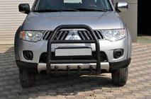 Mitsubishi L200 2006–2015 Karjapuskuri QT007 Black (ruostumaton teräs) kuva 3