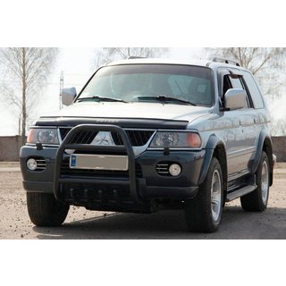 Puskurirauta QT007 Black (ruostumaton teräs) Mitsubishi Pajero Sport 1996–2007 kuva 1