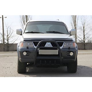 Puskurirauta QT007 Black (ruostumaton teräs) Mitsubishi Pajero Sport 1996–2007 kuva 3