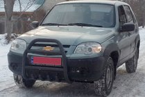 Chevrolet Niva 1998–2020 Puskurirauta QT007 Black (ruostumaton teräs) kuva 1