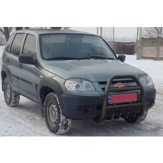 Puskurirauta QT007 Black (ruostumaton teräs) Chevrolet Niva 1998–2020 kuva 3