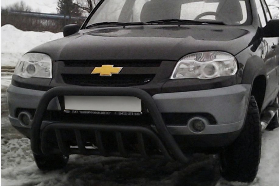 Chevrolet Niva 1998–2020 Karjapuskuri WT002 Black (ruostumaton teräs) Image