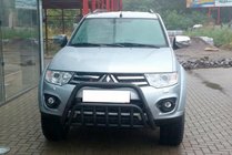Mitsubishi Pajero Sport 2008–2015 Etusuoja WT002 Black (ruostumaton teräs) kuva 1