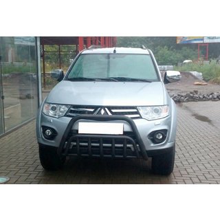 Etusuoja WT002 Black (ruostumaton teräs) Mitsubishi Pajero Sport 2008–2015 kuva 1