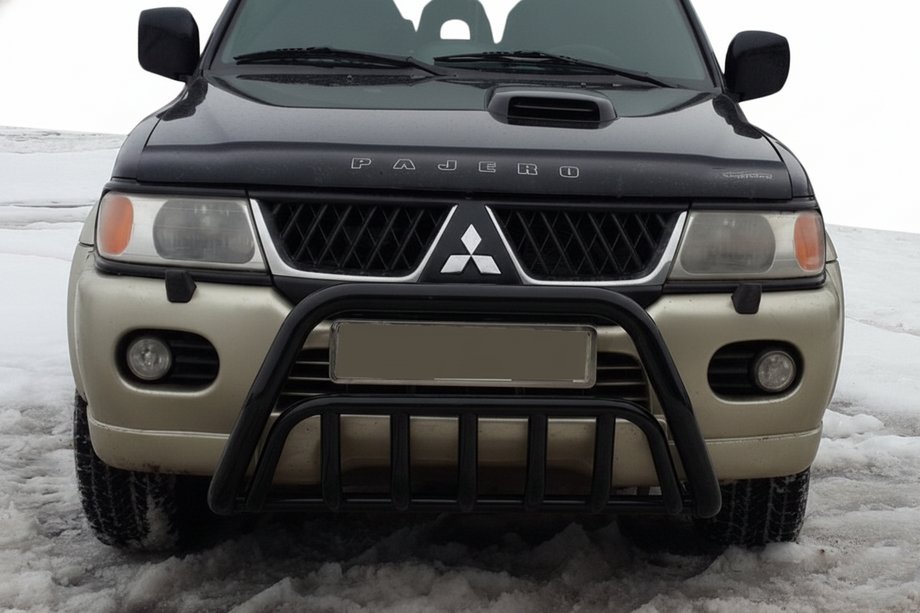 Mitsubishi Pajero Sport 1996–2007 Karjapuskuri WT002 Black (ruostumaton teräs) Image