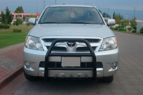 Toyota Hilux 2006–2015 Karjapuskuri QT007 Black (ruostumaton teräs) kuva 1