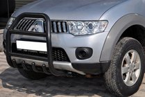 Mitsubishi Pajero Sport 2008–2015 Etusuojakaari QT007 Black (ruostumaton teräs) kuva 1