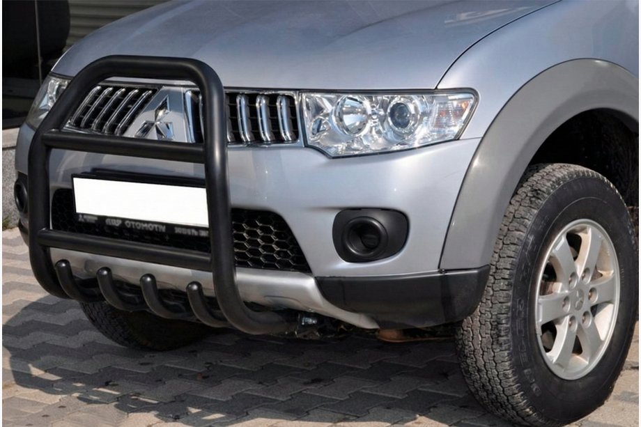 Mitsubishi Pajero Sport 2008–2015 Etusuojakaari QT007 Black (ruostumaton teräs) Image