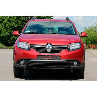 Etusuojakaari WT007 Black (ruostumaton teräs) Renault Sandero 2013–2022 kuva 1