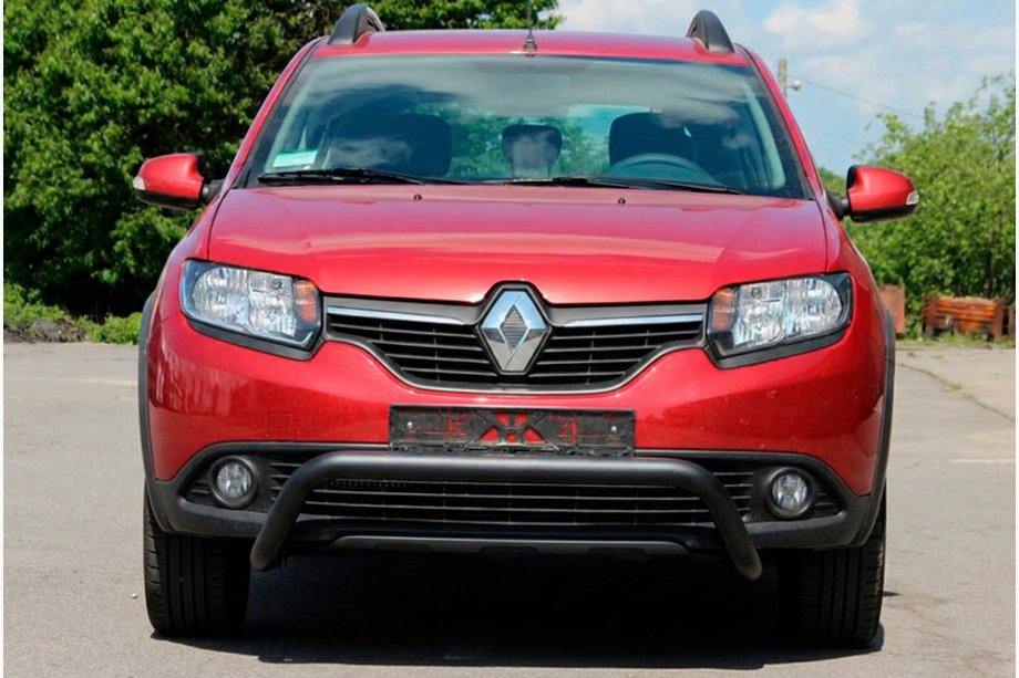 Renault Sandero 2013–2022 Etusuojakaari WT007 Black (ruostumaton teräs) Image