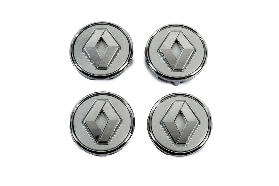 Renault Vanteen keskikupit harmaa, renkaalla 81568GR (57 mm–49 mm, 4 kpl) Kuva 1