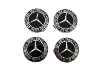 Mercedes-Benz Vanteen keskikapselit 71/75 mm ilman rengasta (4 kpl, musta V5) kuva 1