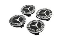 Mercedes-Benz Vanteen keskikapselit 71/75 mm ilman rengasta (4 kpl, musta V5) kuva 2
