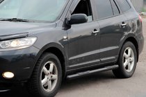 Hyundai Santa Fe 2 2006–2012 Sivutuubit B3 Black (2 kpl, ruostumaton teräs) kuva 1